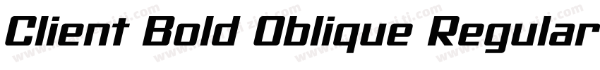 Client Bold Oblique Regular字体转换